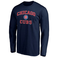 MLB Men's Navy Chicago Cubs Team Heart & Soul Long Sleeve T-Shirt