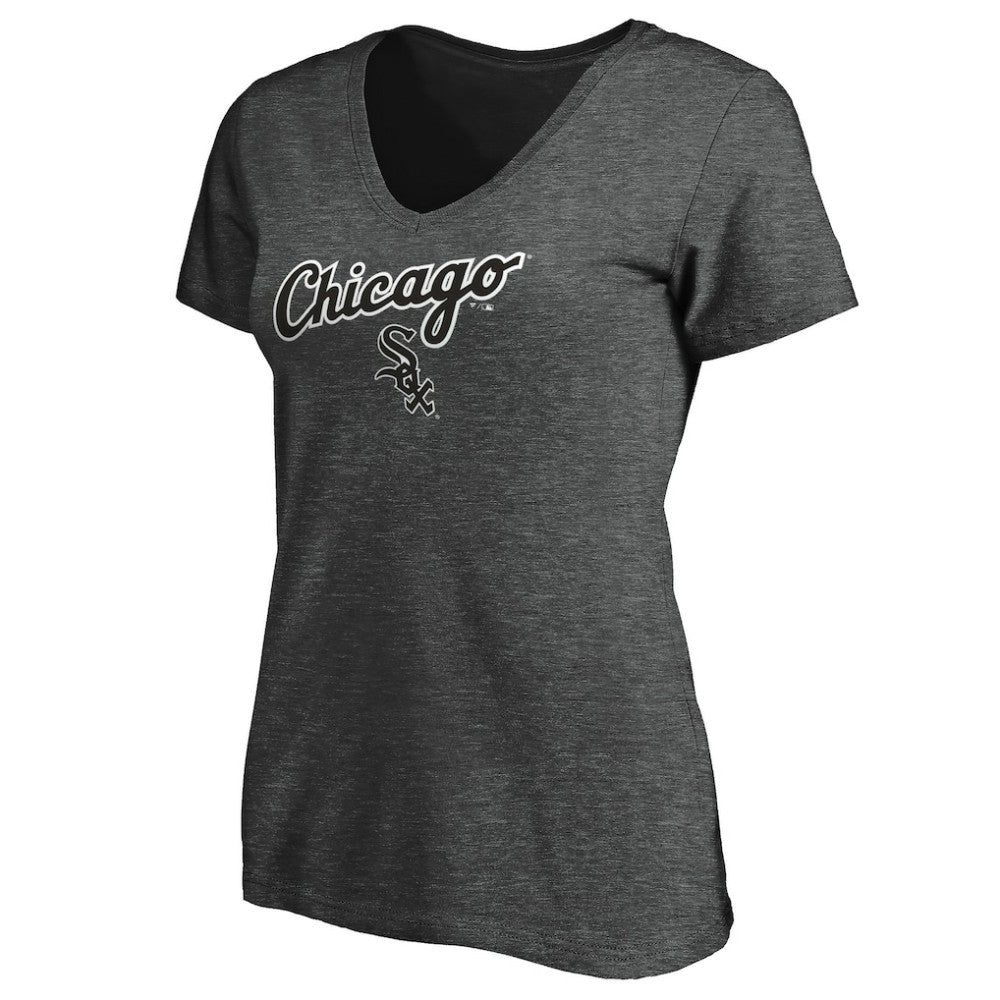 MLB Chicago White Sox Fanatics Women's Team Logo Lockup V-Neck T-Shirt