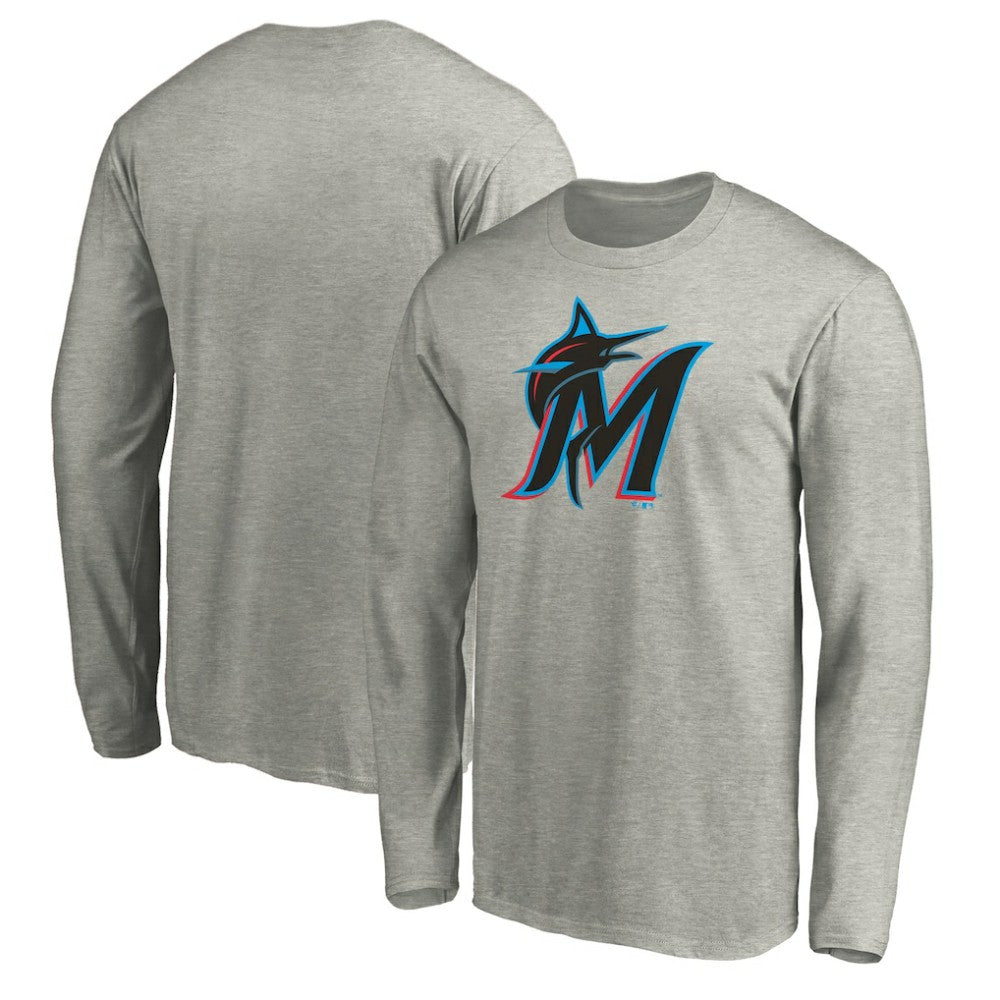 MLB Miami Marlins Official Team Logo Long Sleeve T-Shirt