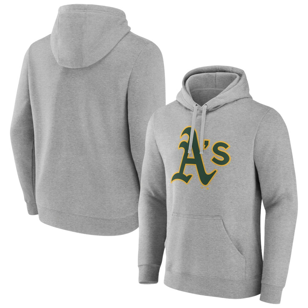 MLB Athletics Official Logo Fitted Pullover Hoodie