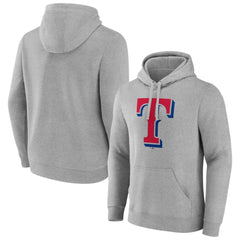 MLB Texas Rangers Official Logo Fitted Pullover Hoodie