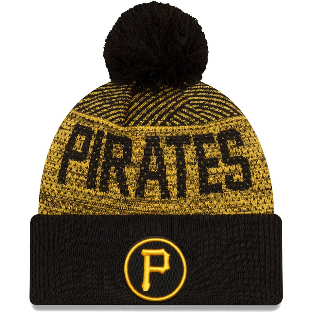 MLB Pittsburgh Pirates New Era Authentic Collection Sport Cuffed Knit Hat with Pom