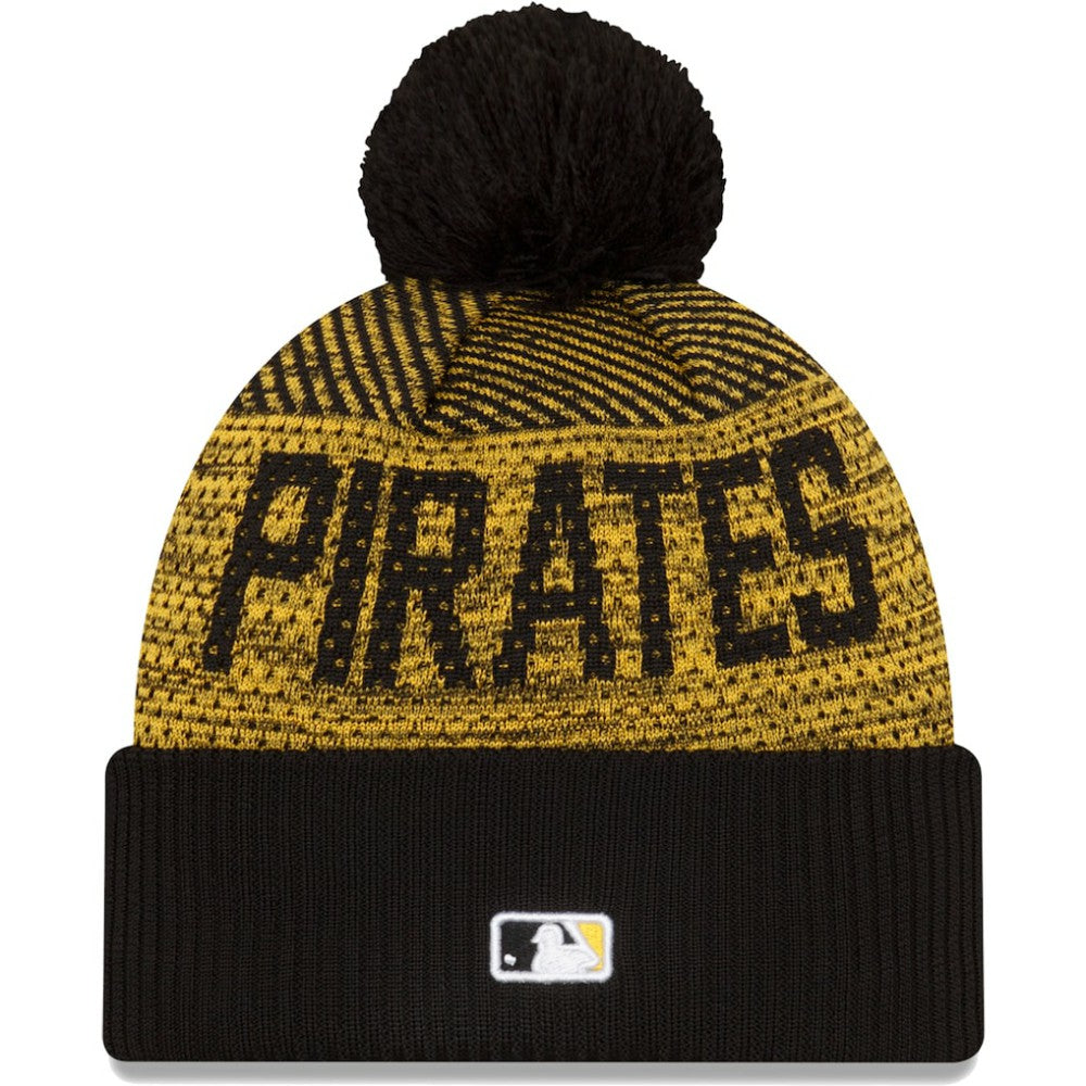 MLB Pittsburgh Pirates New Era Authentic Collection Sport Cuffed Knit Hat with Pom