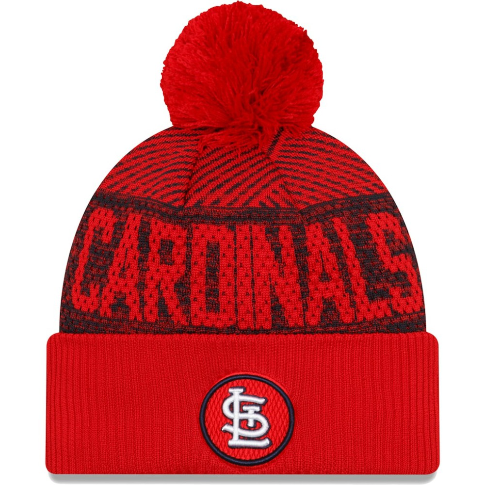 MLB St. Louis Cardinals New Era Authentic Collection Sport Cuffed Knit Hat with Pom