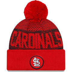MLB St. Louis Cardinals New Era Authentic Collection Sport Cuffed Knit Hat with Pom