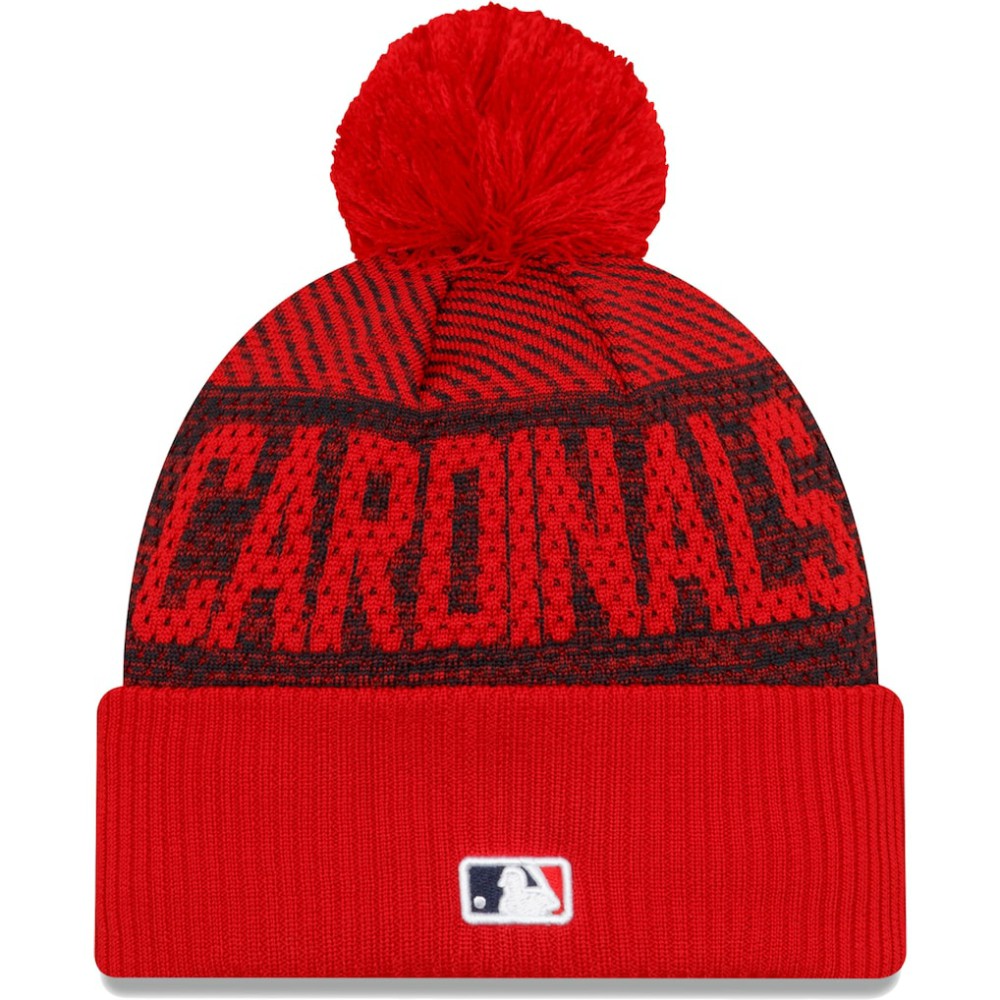 MLB St. Louis Cardinals New Era Authentic Collection Sport Cuffed Knit Hat with Pom