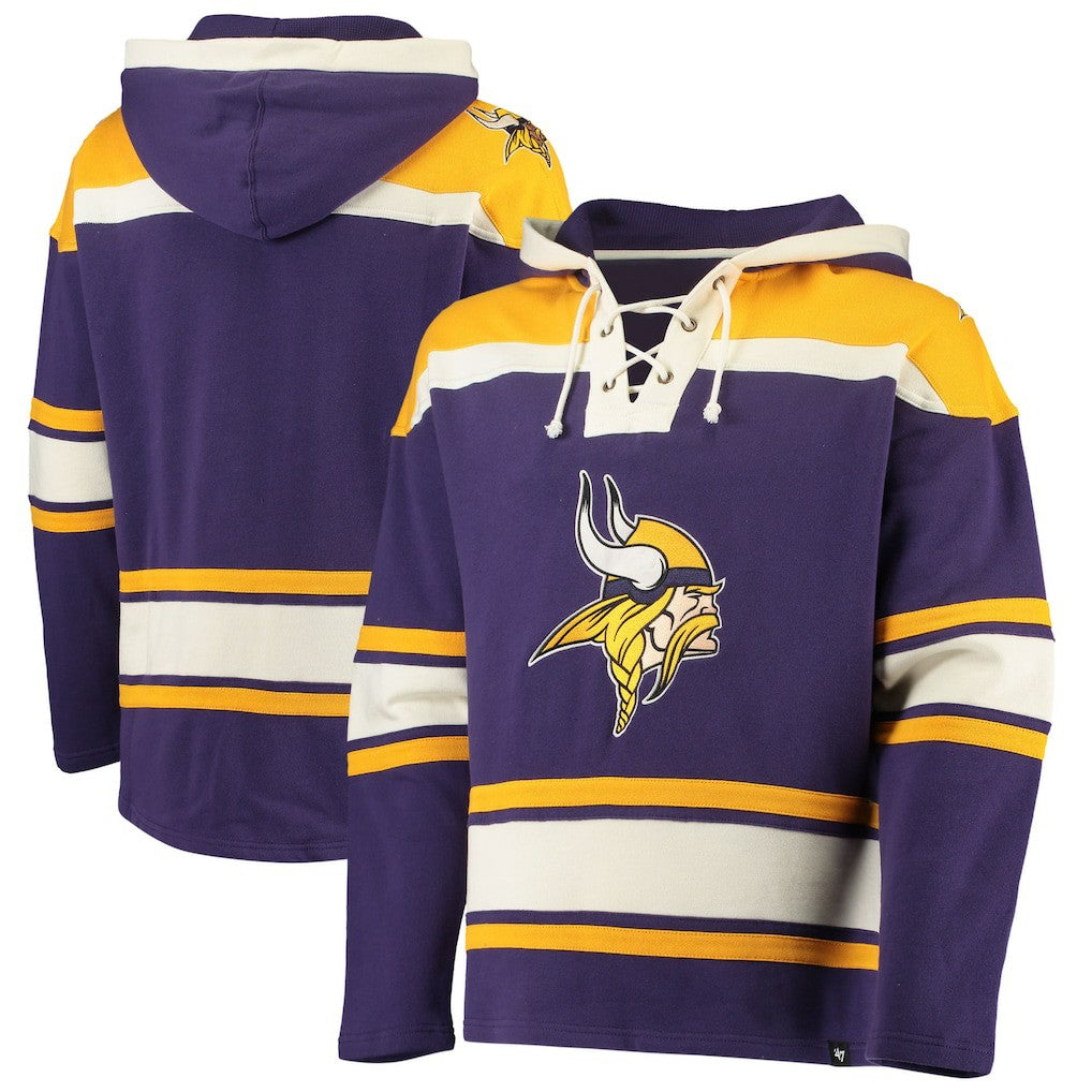 '47 Lacer V-Neck Pullover Hoodie - Minnesota Vikings