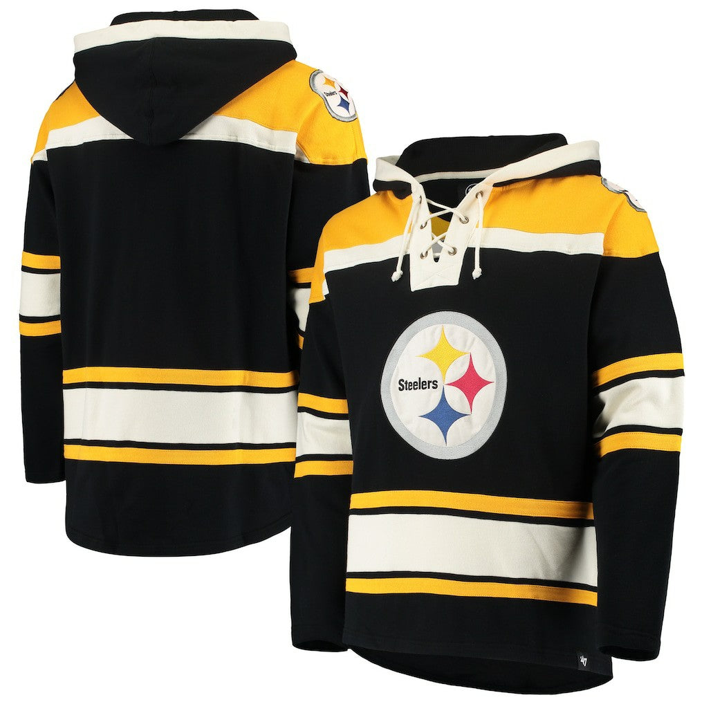'47 Lacer V-Neck Pullover Hoodie - Pittsburgh Steelers