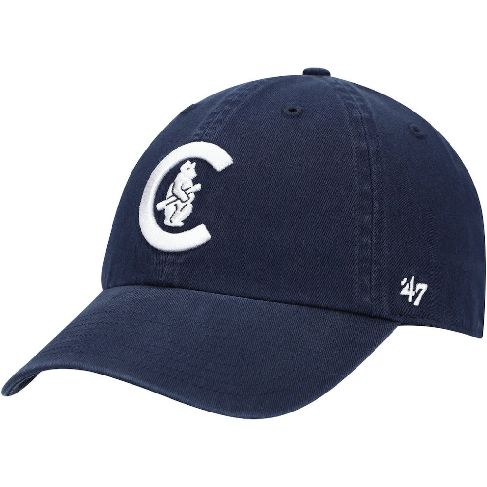 MLB Chicago Cubs '47 C Bear Logo Cooperstown Collection Clean Up Adjustable Hat