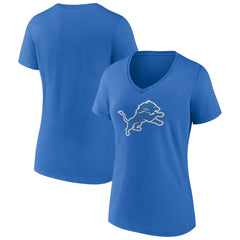 Women's Primary Team Logo V-Neck T-Shirt - Detroit Lions