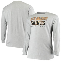 Big & Tall Practice Long Sleeve T-Shirt - New Orleans Saints