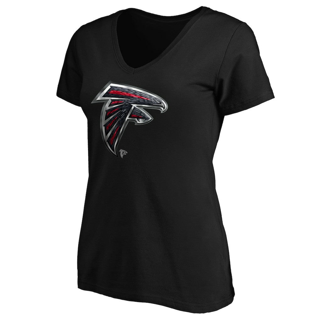 Women's Midnight Mascot Logo V-Neck T-Shirt - Atlanta Falcons