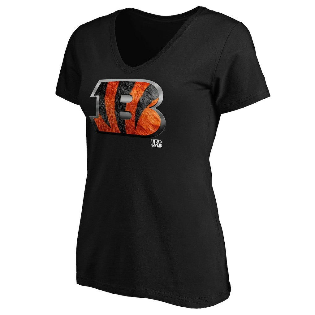 Women's Midnight Mascot Logo V-Neck T-Shirt - Cincinnati Bengals