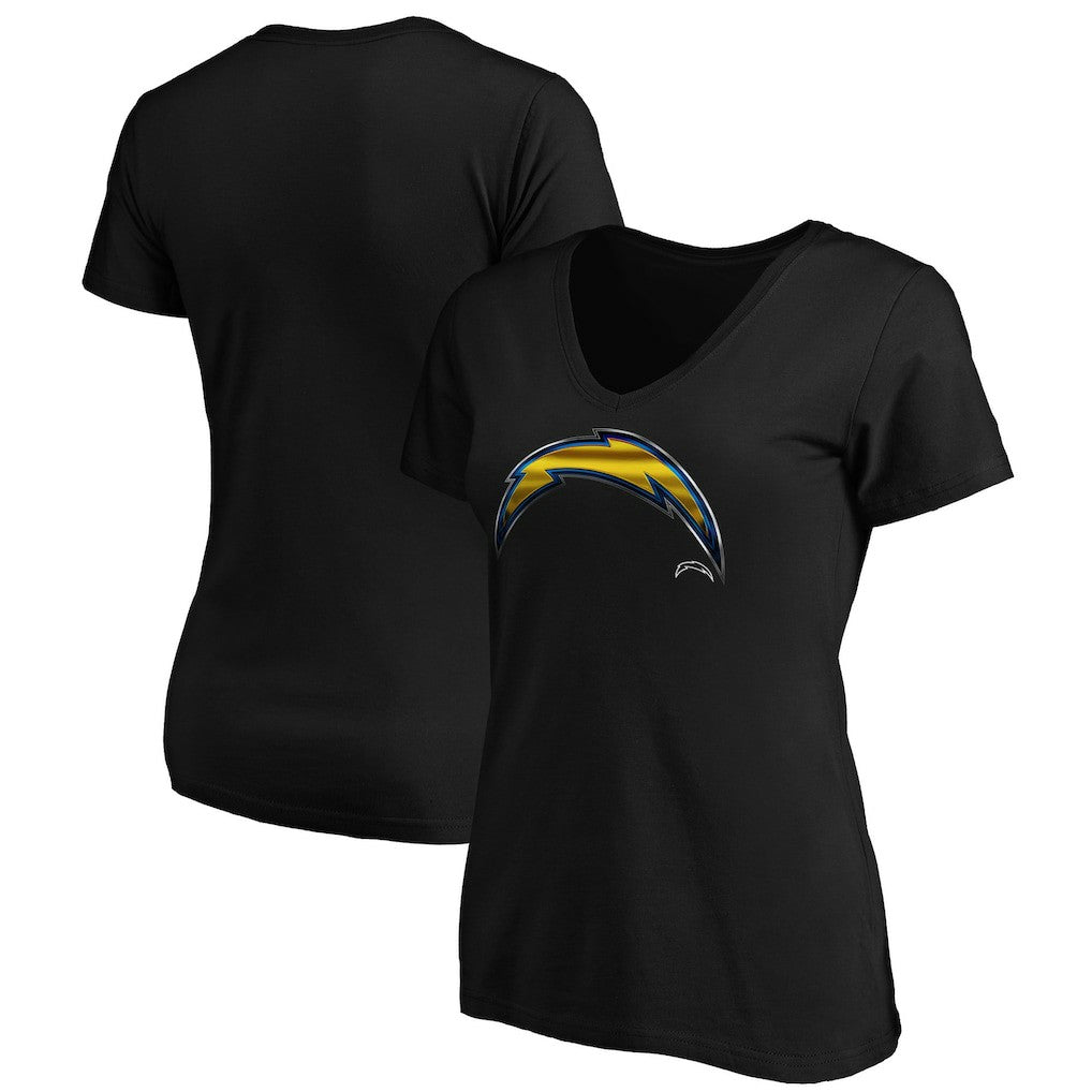 Women's Midnight Mascot Logo V-Neck T-Shirt - Los Angeles Chargers