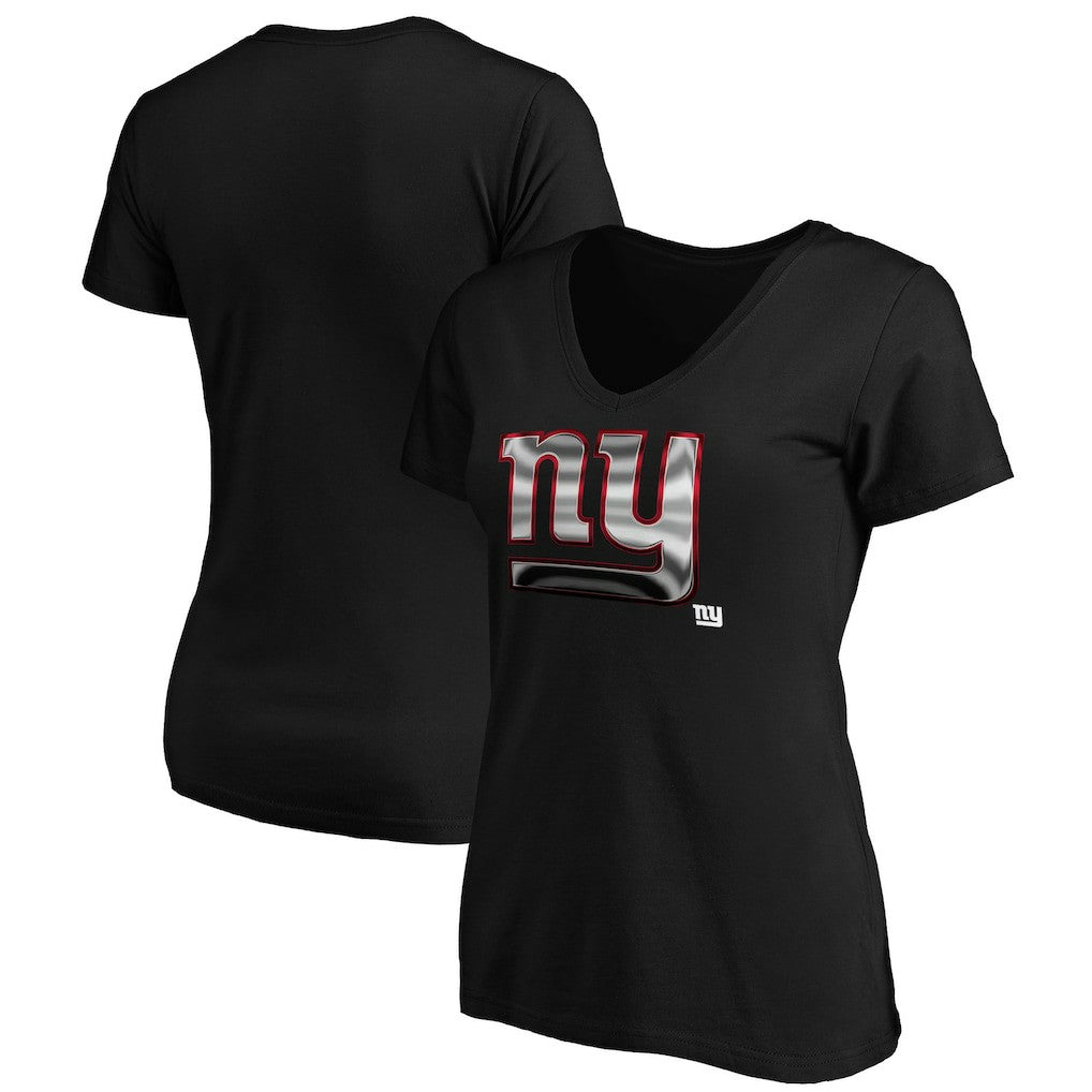 Women's Midnight Mascot Logo V-Neck T-Shirt - New York Giants