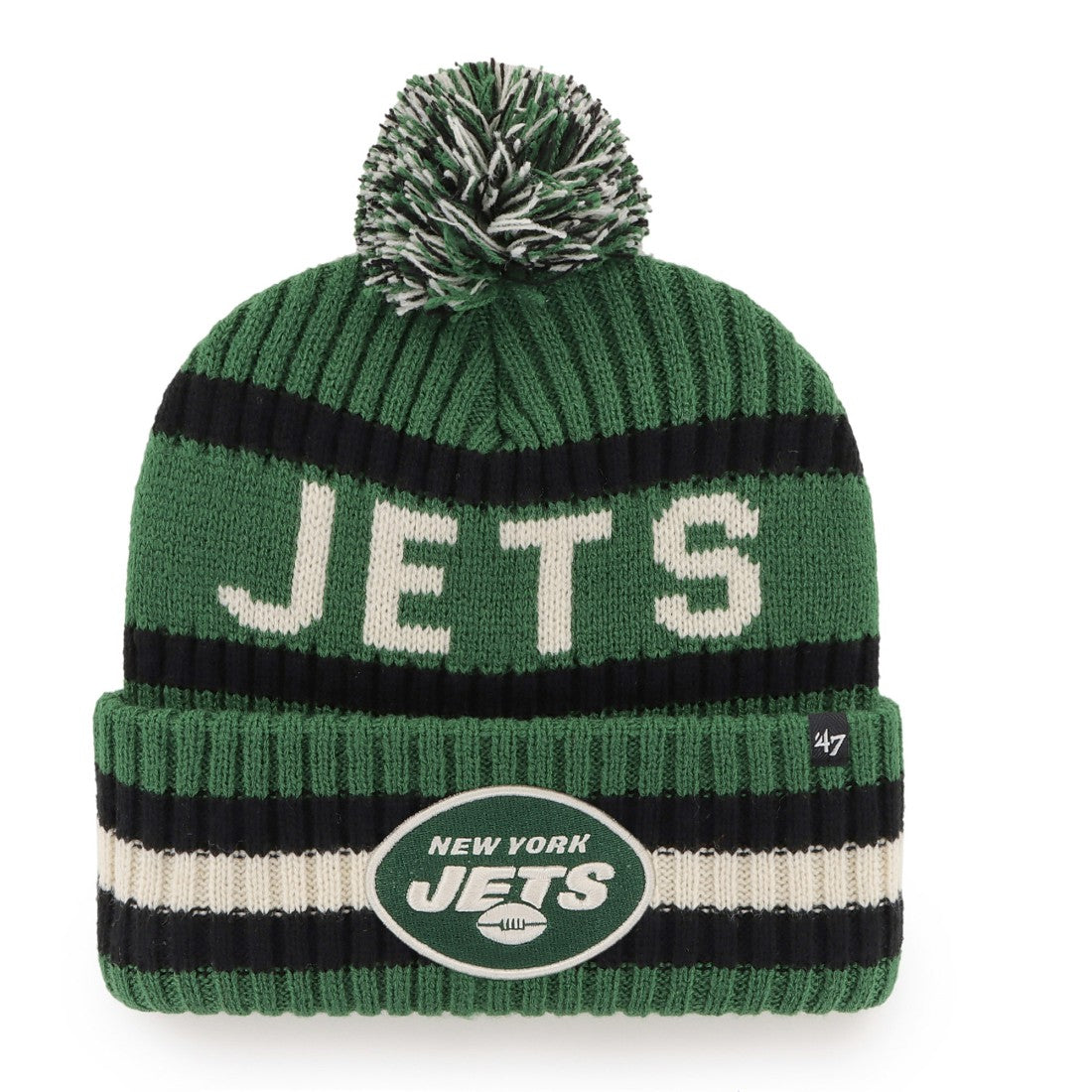 '47 Bering Cuffed Knit Hat with Pom - New York Jets