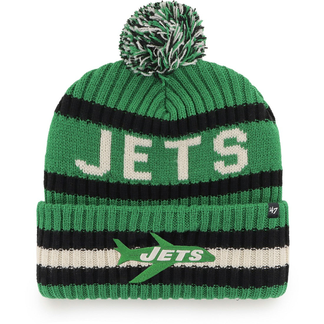 '47 Bering Cuffed Knit Hat with Pom - New York Jets