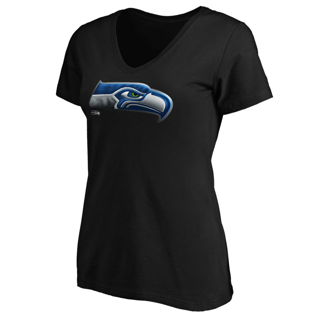 Women's Midnight Mascot Logo V-Neck T-Shirt - Seattle Seahawks