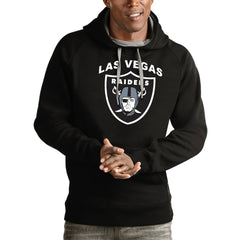 Antigua Team Victory Pullover Hoodie - Las Vegas Raiders