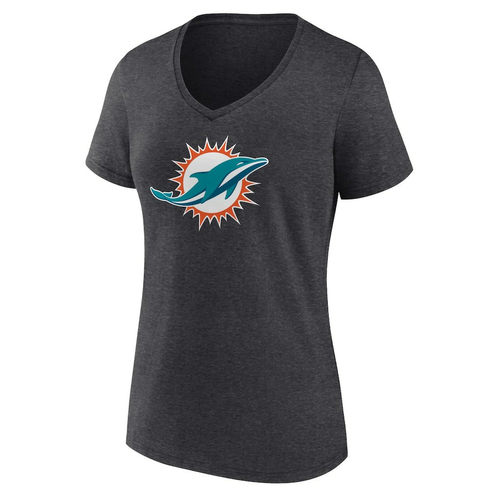 Women's Primary Team Logo V-Neck T-Shirt - Miami Dolphins