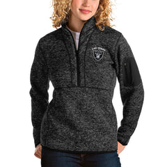 Antigua Women's Fortune Half-Zip Pullover Jacket - Las Vegas Raiders