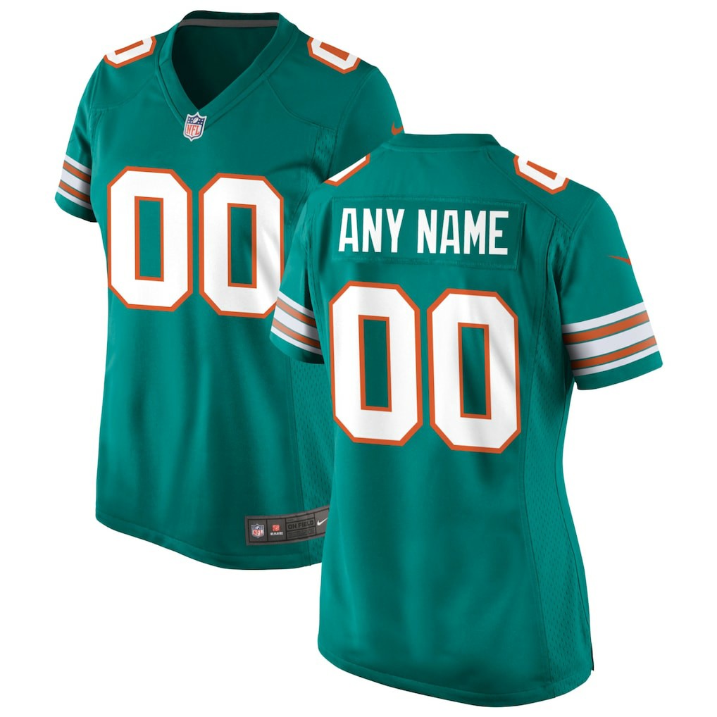 Women's Alternate Custom Game Jersey - Miami Dolphins