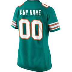 Women's Alternate Custom Game Jersey - Miami Dolphins