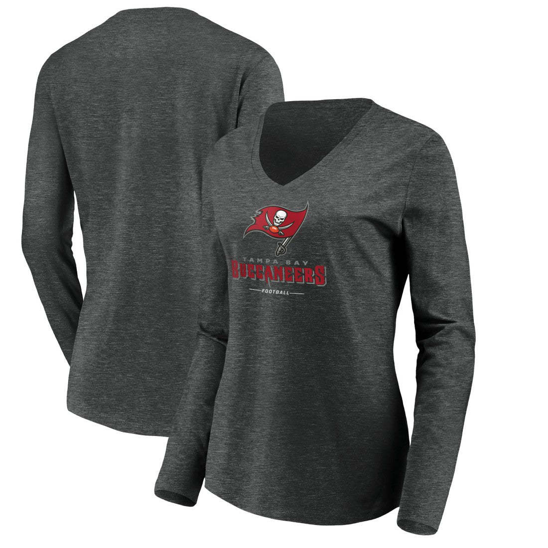 Women's Team Lockup Long Sleeve V-Neck T-Shirt - Tampa Bay Buccaneers