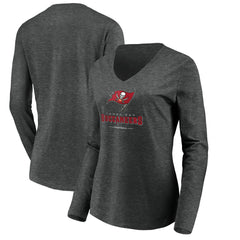 Women's Team Lockup Long Sleeve V-Neck T-Shirt - Tampa Bay Buccaneers