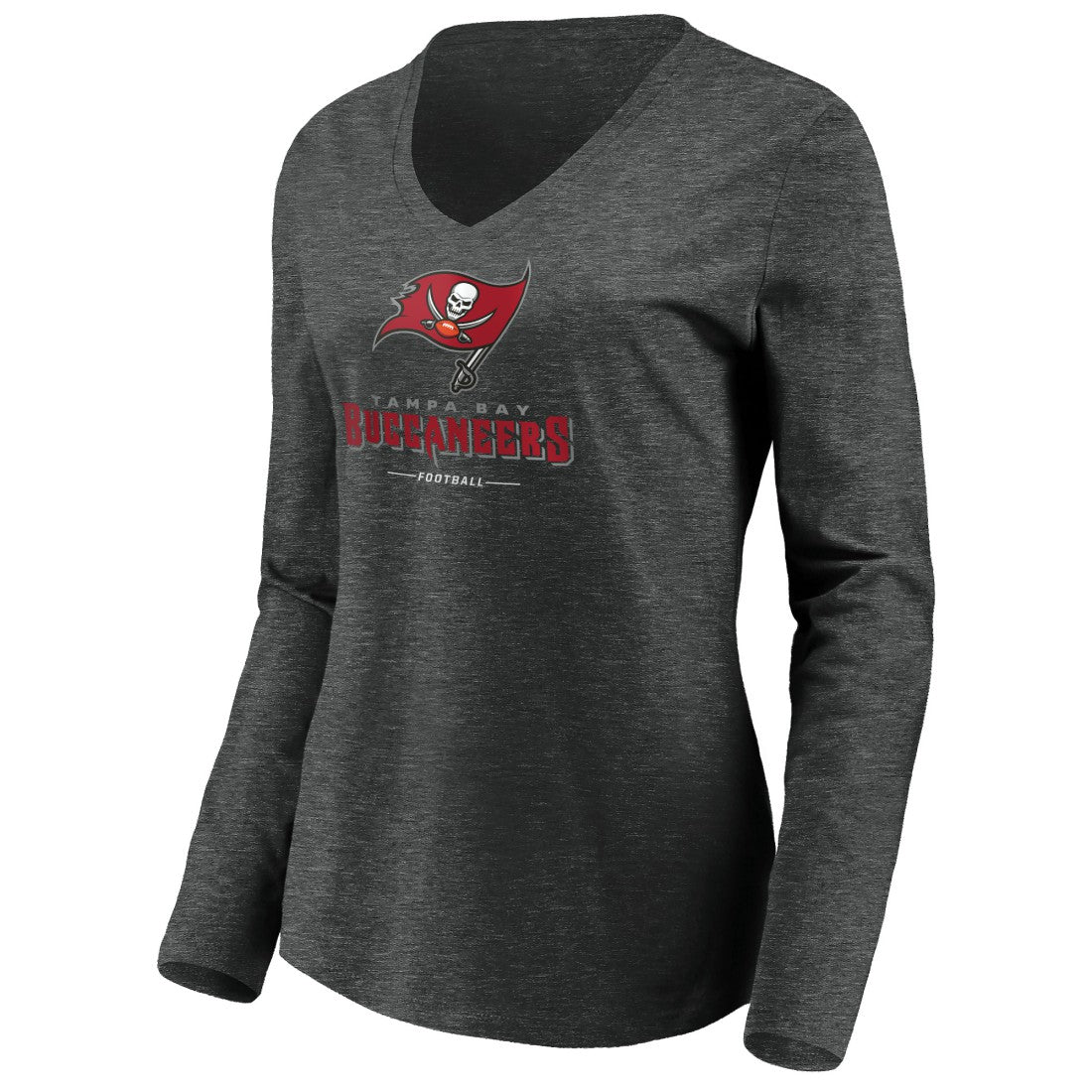 Women's Team Lockup Long Sleeve V-Neck T-Shirt - Tampa Bay Buccaneers