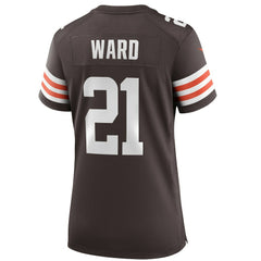 Denzel Ward  Women's Player Game Jersey - Cleveland Browns