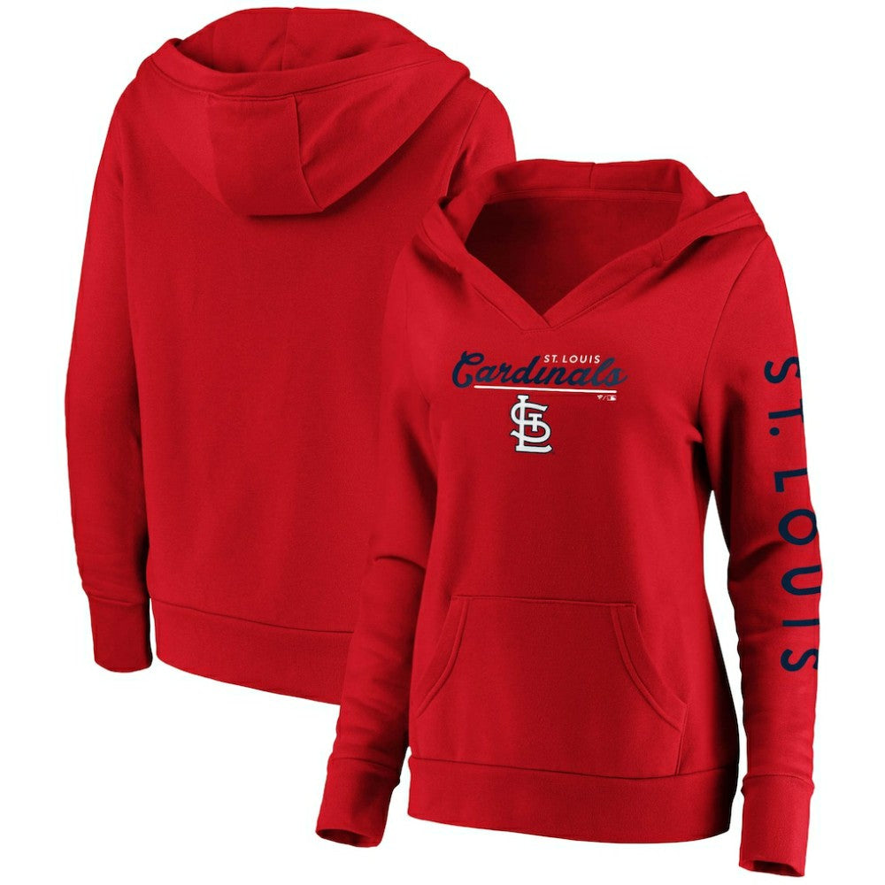 MLB St. Louis Cardinals Fanatics Women's Core High Class Crossover Pullover Hoodie