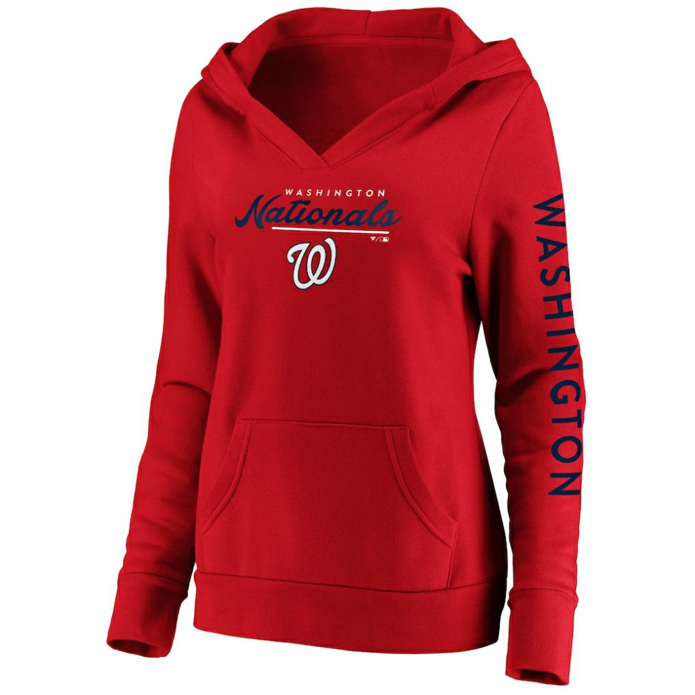 MLB Washington Nationals Fanatics Women's Core High Class Crossover Pullover Hoodie
