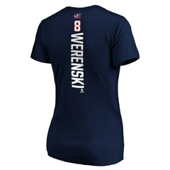 NHL Navy Zach Werenski Columbus Blue Jackets Women's Playmaker V-Neck T-Shirt
