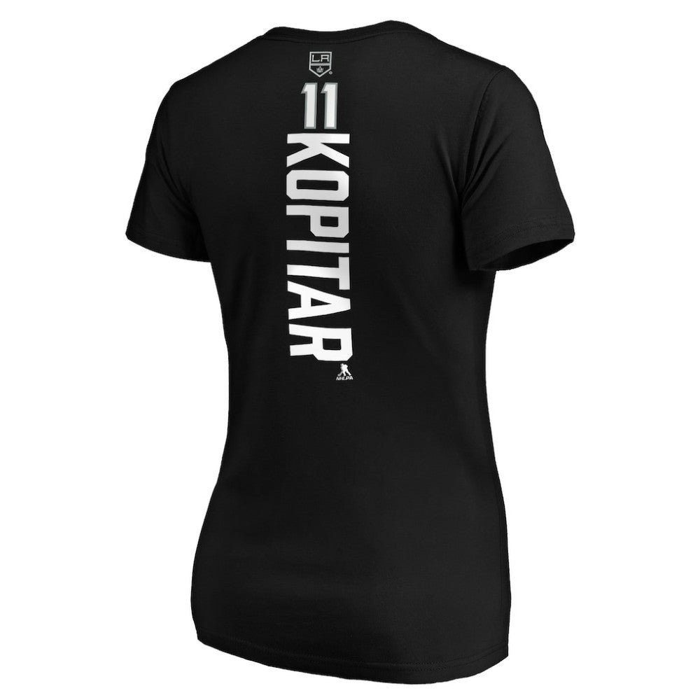 NHL Black Anze Kopitar Los Angeles Kings Women's Playmaker V-Neck T-Shirt