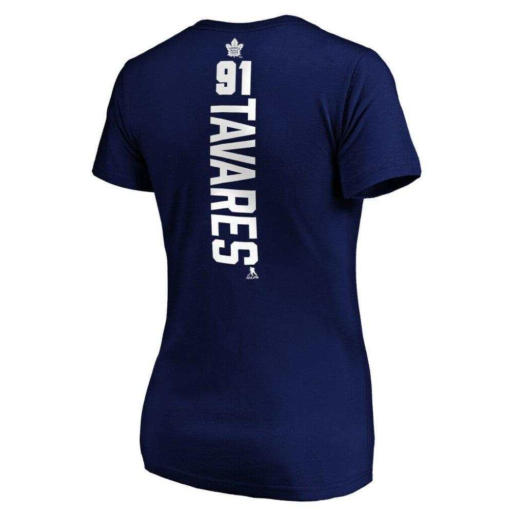 NHL Royal John Tavares Toronto Maple Leafs Women's Playmaker V-Neck T-Shirt