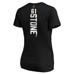 NHL Black Mark Stone Vegas Golden Knights Women's Playmaker V-Neck T-Shirt