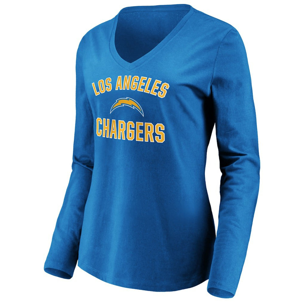 Women's Victory Arch Long Sleeve V-Neck T-Shirt - Los Angeles Chargers