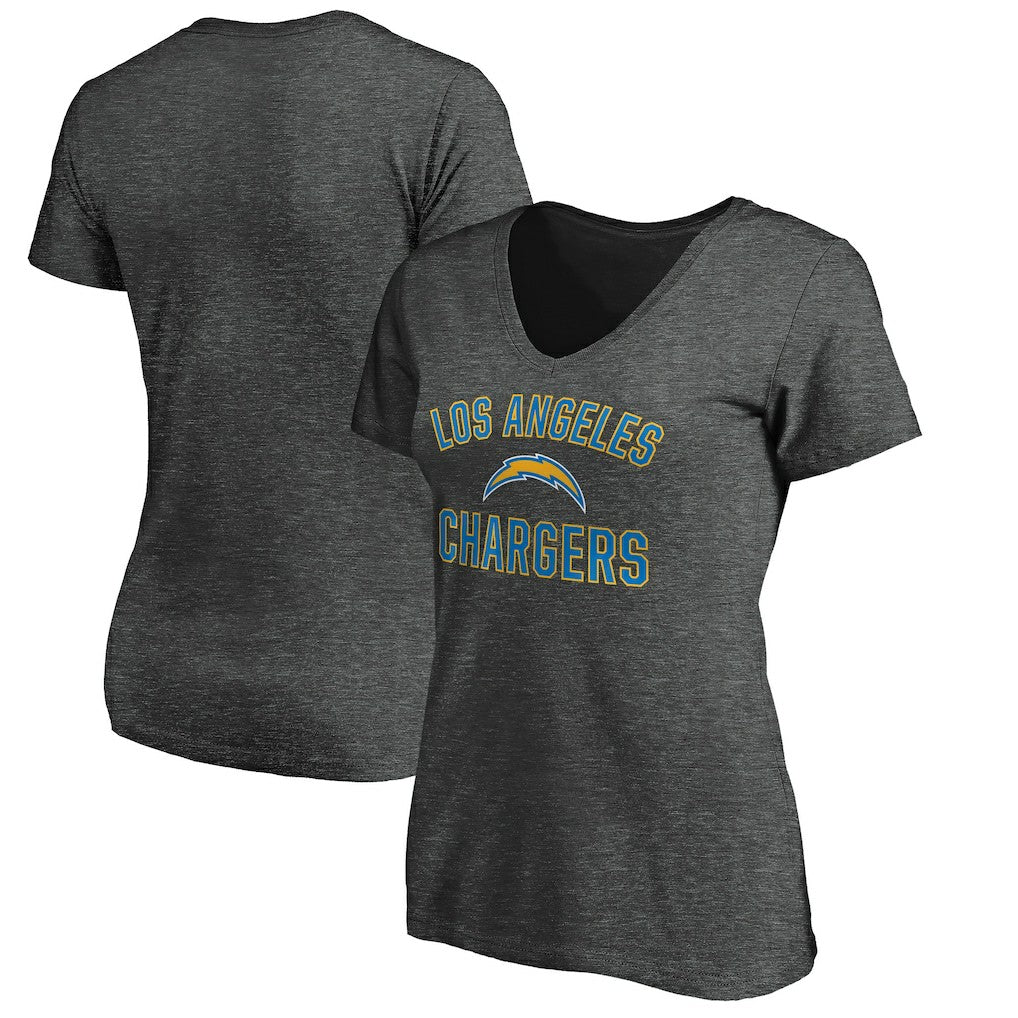 Women's Victory Arch V-Neck T-Shirt - Los Angeles Chargers