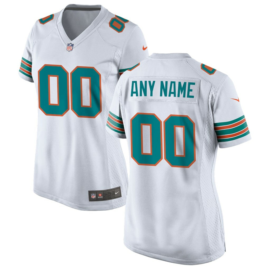 Women's Alternate Custom Game Jersey - Miami Dolphins