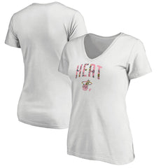 NBA Miami Heat Women's Floral Arch V-Neck T-Shirt