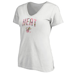 NBA Miami Heat Women's Floral Arch V-Neck T-Shirt