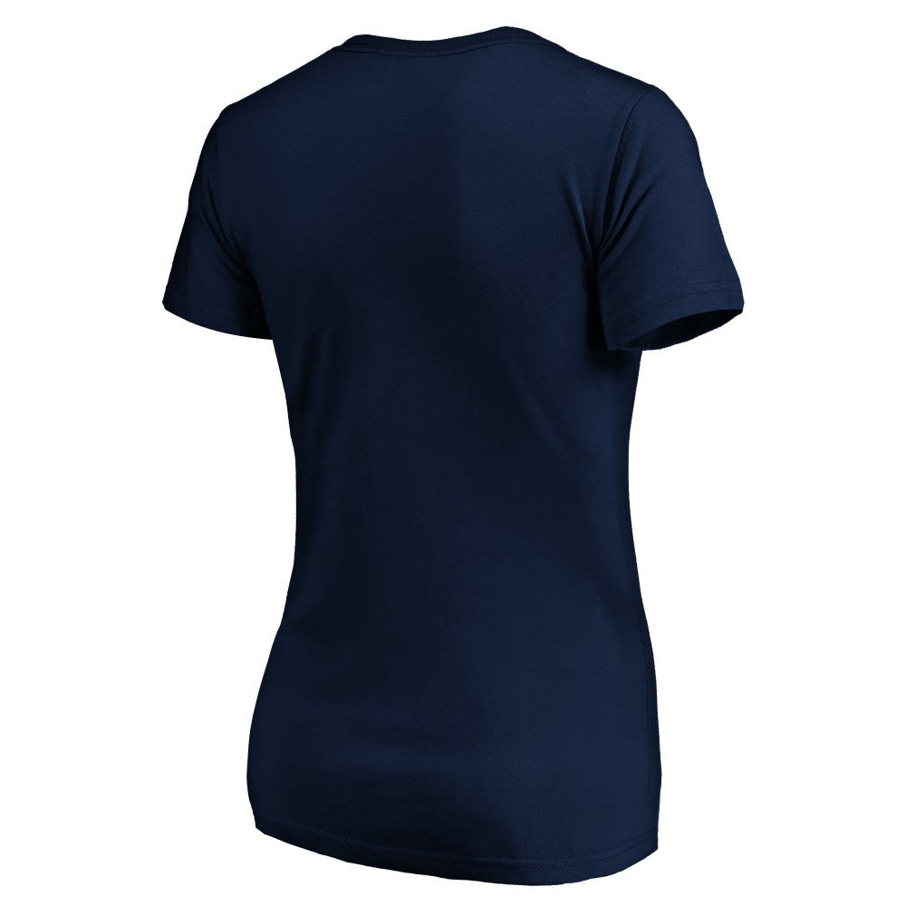 MLB Kansas City Royals Logo Women's Banner Wave V-Neck T-Shirt