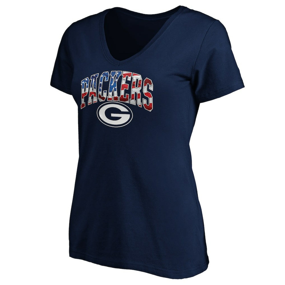 Women's Banner Wave V-Neck T-Shirt - Green Bay Packers