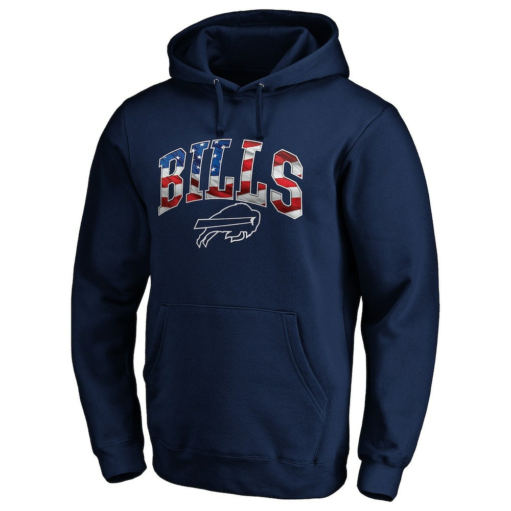 Banner Wave Fitted Pullover Hoodie - Buffalo Bills