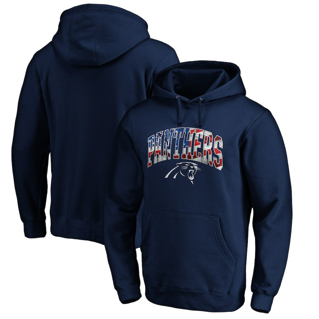 Banner Wave Fitted Pullover Hoodie - Carolina Panthers