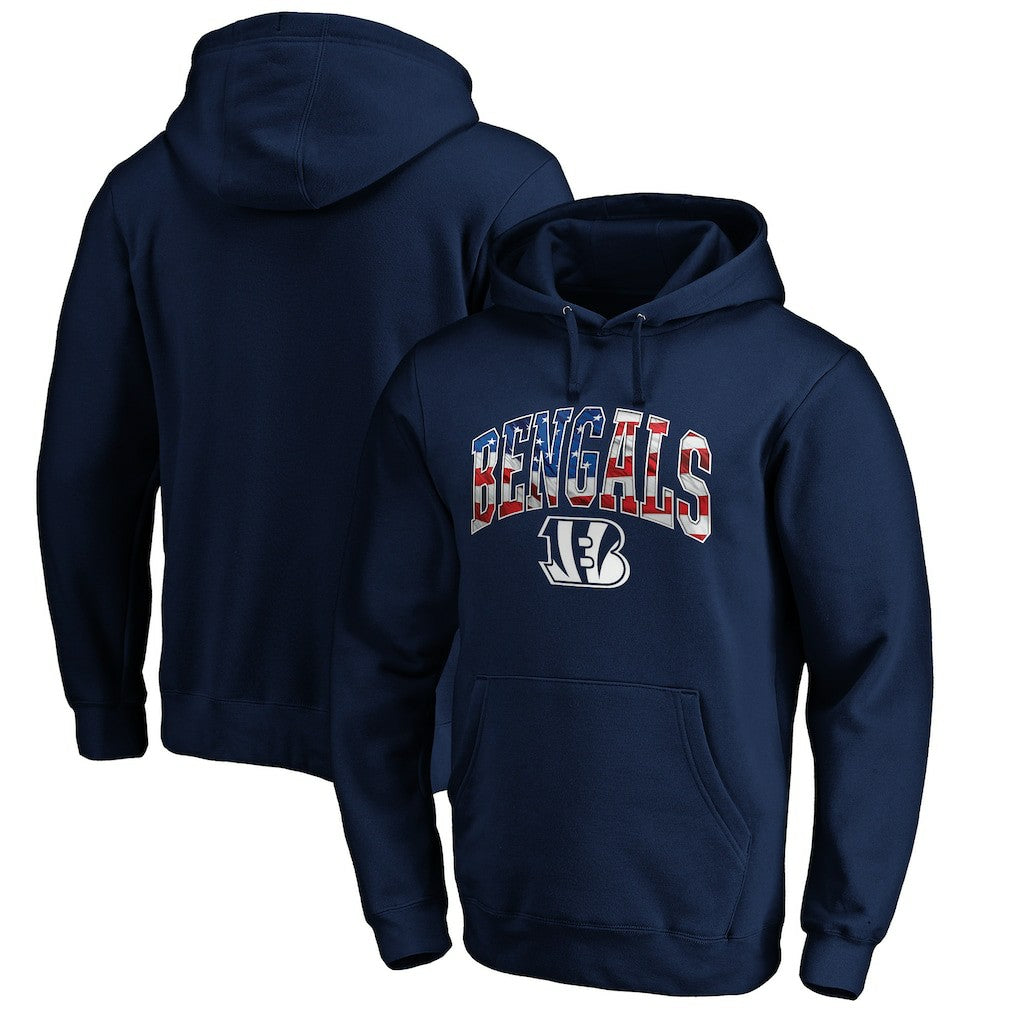 Banner Wave Fitted Pullover Hoodie - Cincinnati Bengals
