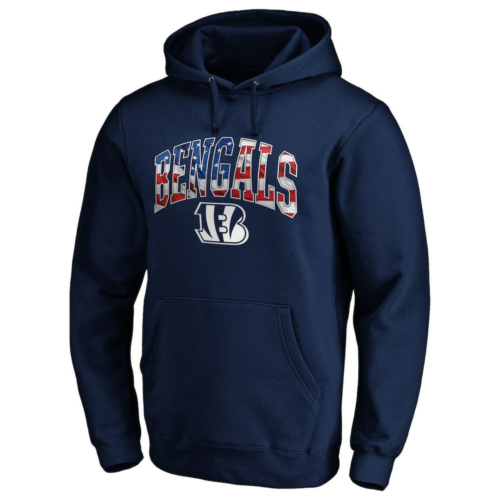 Banner Wave Fitted Pullover Hoodie - Cincinnati Bengals