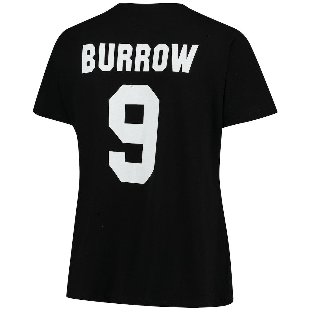 Joe Burrow  Women's Plus Size Name & Number V-Neck T-Shirt - Cincinnati Bengals