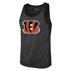 Joe Burrow  Majestic Threads Name & Number Tri-Blend Tank Top - Cincinnati Bengals